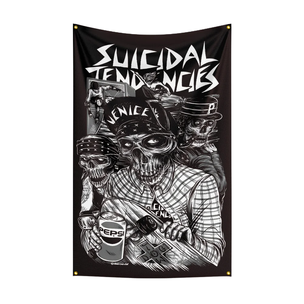 Suicidal Tendencies Thrash Metal Punk Rock Band Flag - 3x5FT Polyester Printed Banner for Bedroom & Outdoor Decoration - Premium banner from Lizard Vigilante - Just $17.99! Shop now at Lizard Vigilante