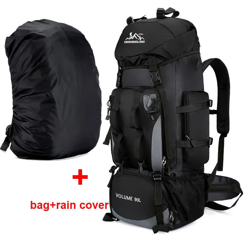 90L Waterproof Hiking Backpack – Durable Trekking Rucksack for Men & Women – Perfect for Outdoor Adventures - Premium backpack from Lizard Vigilante - Just $53.88! Shop now at Lizard Vigilante