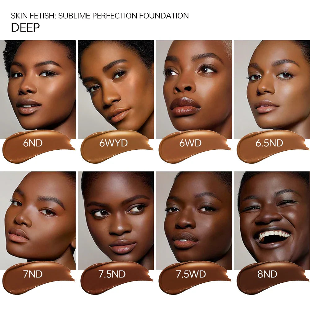 Pudaier Long-Lasting Natural Foundation - Brown Small Bottle, Matte Finish, Non-Sticky, Creamy Texture, Suitable for All Skin Ty