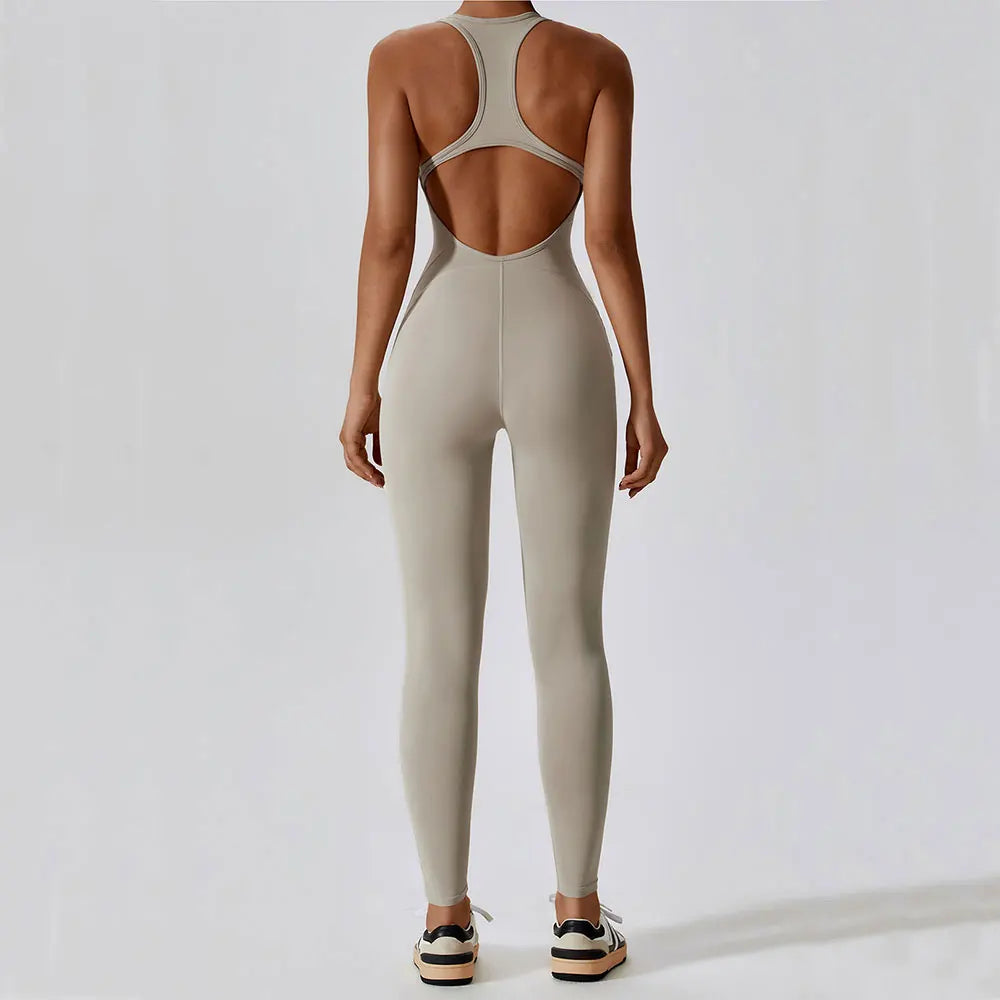 Seamless Yoga Jumpsuit - All-in-One Workout Outfit for Women - Premium bodysuit from Lizard Vigilante - Just $38.88! Shop now at Lizard Vigilante