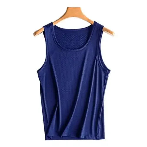 Men's Ice Silk Quick-Drying Vest – Breathable Mesh Sleeveless T-Shirt for Summer - Premium tank top from Lizard Vigilante - Just $22.88! Shop now at Lizard Vigilante