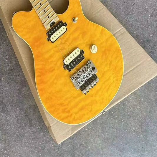 Music Man EVH Eddie Van Halen Signature Amber Quilt Top Electric Guitar - Premium Electric guitar from Lizard Vigilante - Just $855.99! Shop now at Lizard Vigilante