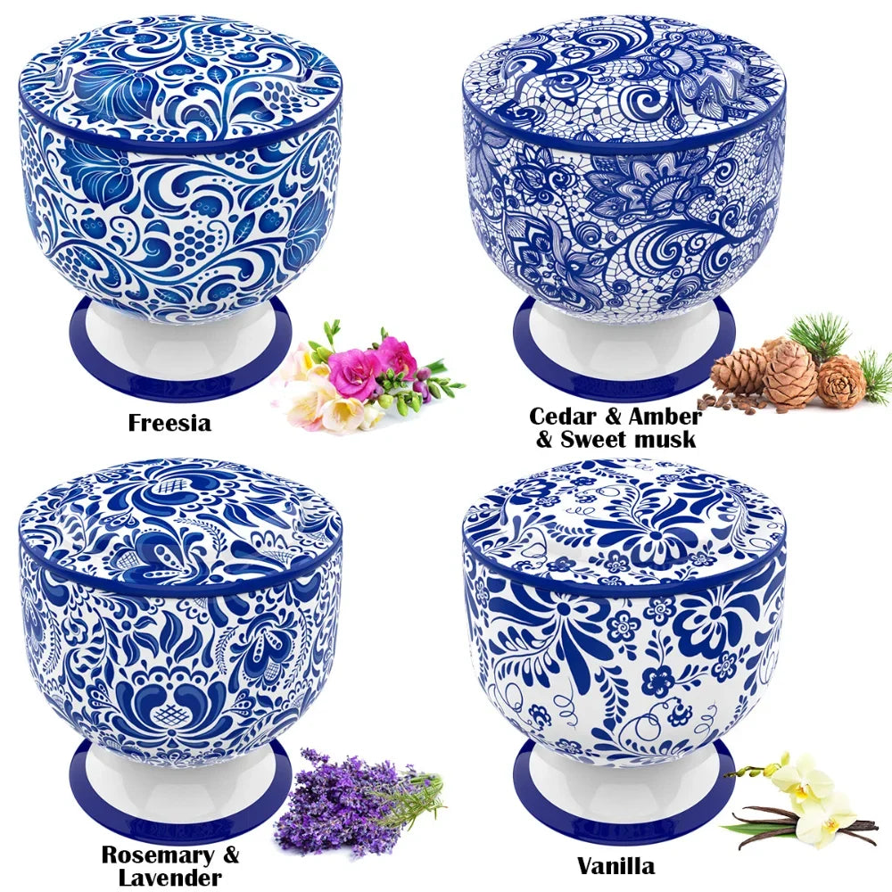 Natural Smokeless Soy Wax Candle in Iron Tin, Champagne Flute Style - Home Fragrance Gift for Birthday Christmas Handmade