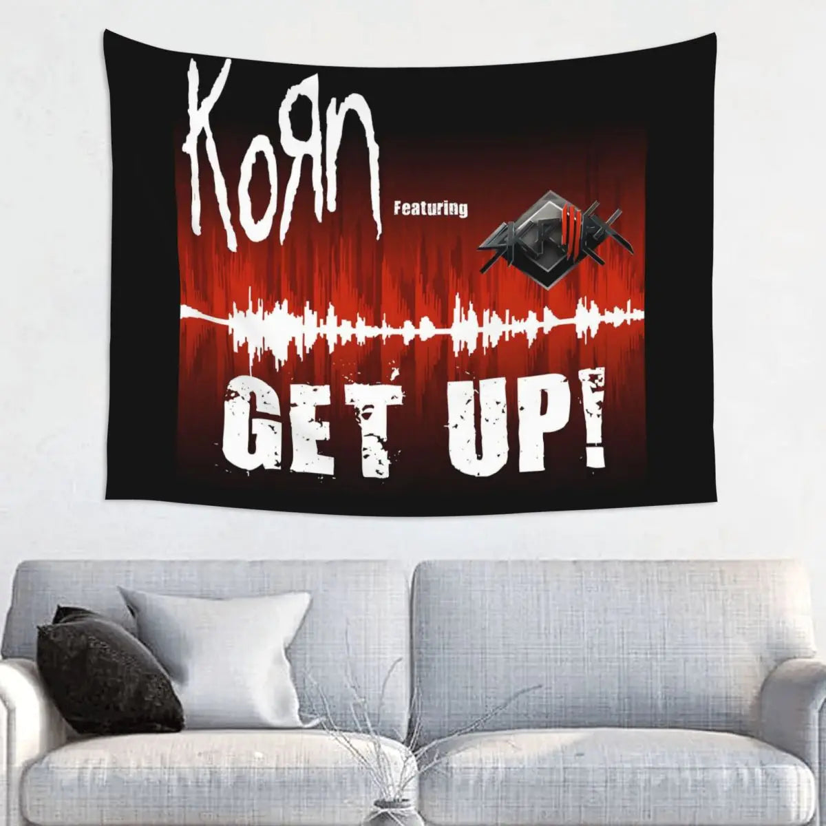 Custom Korn Heavy Metal Band Tapestry (95x 73cm) | Hard Rock Hippie Wall Hanging for Bedroom & Home Decor - Premium banner from Lizard Vigilante - Just $19.97! Shop now at Lizard Vigilante