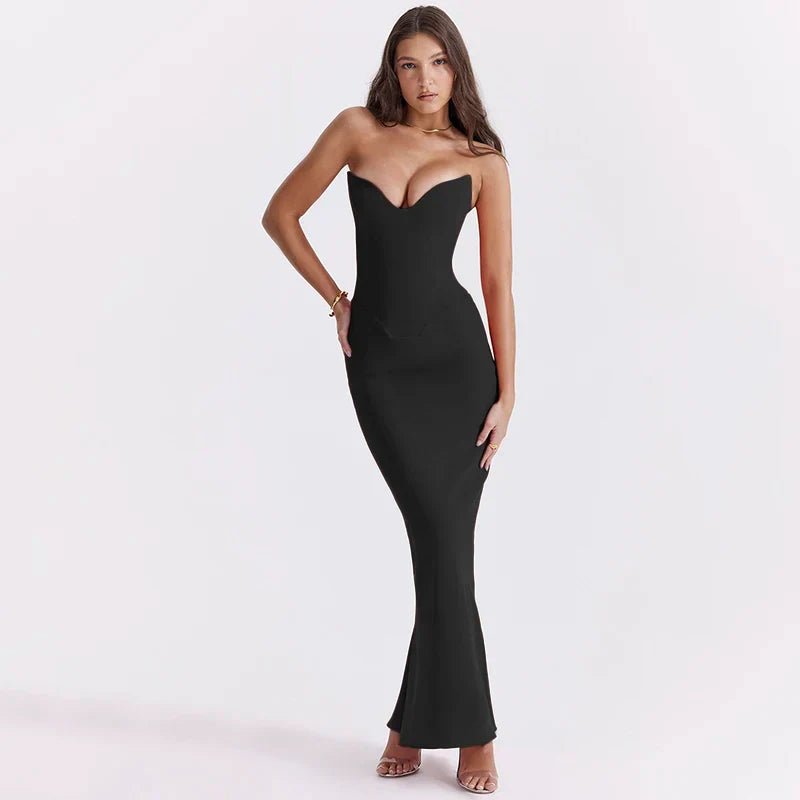 Elegance Unleashed: Corset-Tube Mermaid Bodycon Dress – Backless, Bold & Flawless for Proms, Evenings, & Street-Chic Statements - Premium dress from Lizard Vigilante - Just $43.88! Shop now at Lizard Vigilante