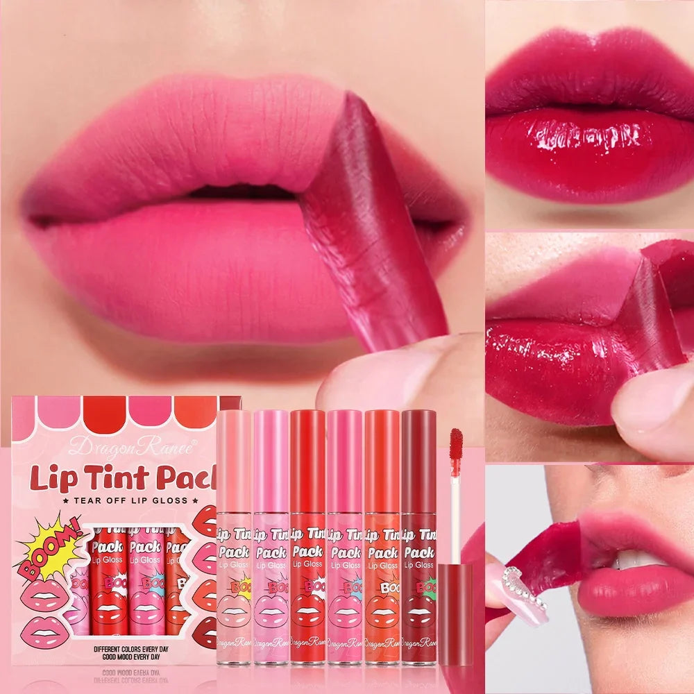 Tear off lipstick lipstick moisturizing and moisturizing lipstick lipstick film Tear off lipstick lipstick waterproof and color fast lipstick lipstick case