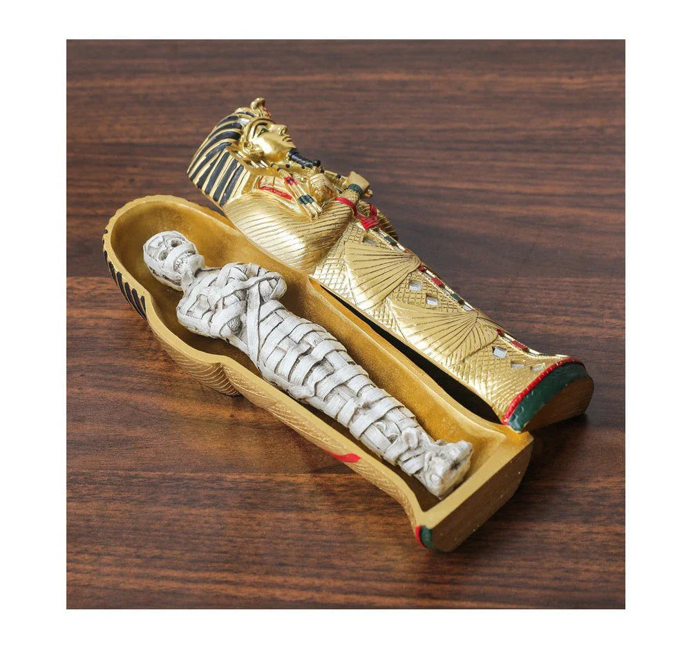 Egyptian Sphinx Resin Statue - Pharaoh Lion Body Human Face Sculpture, Hand-Painted Pyramid Guardian Isis Goddess Inspired Craft