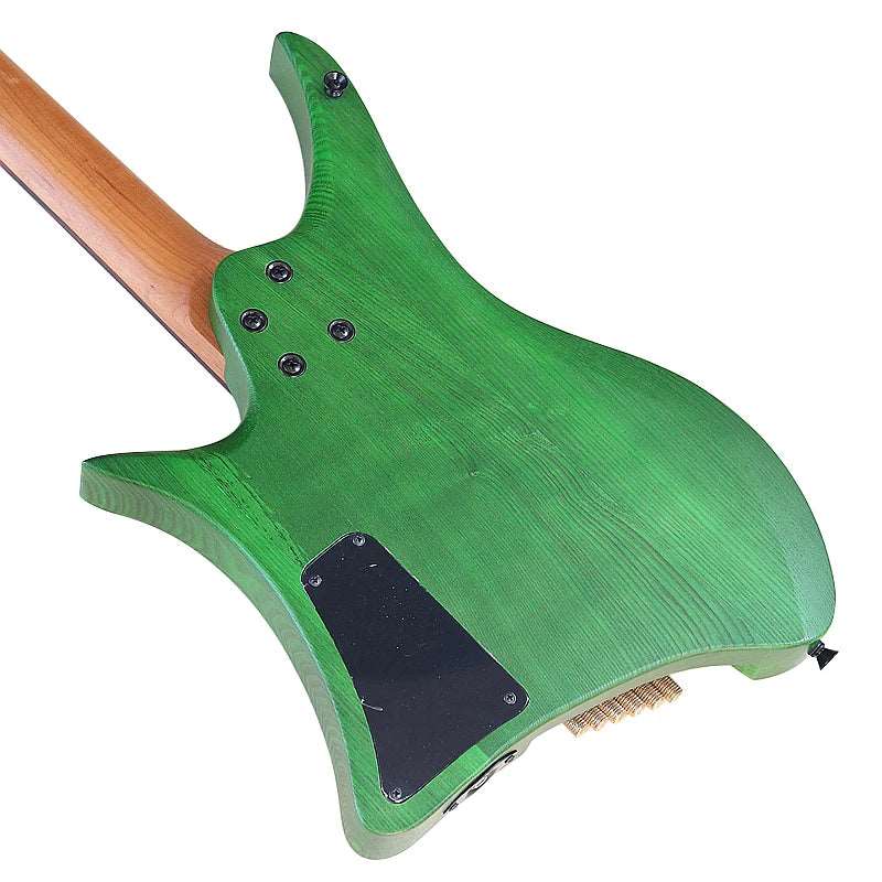 6 String Headless Electric Guitar 30 Inch Solid Ashwood Body Headless Guitar Good Handircaft - Lizard Vigilante