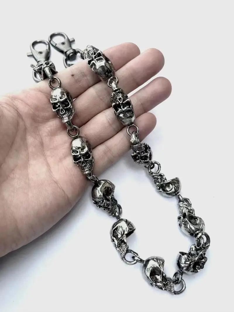 Vintage Punk Skull Pants Chain Heavy Waist Chain Men Cool Jeans Chain Keychain Wallet Chain Gothic Biker Fashion Accessories - Lizard Vigilante