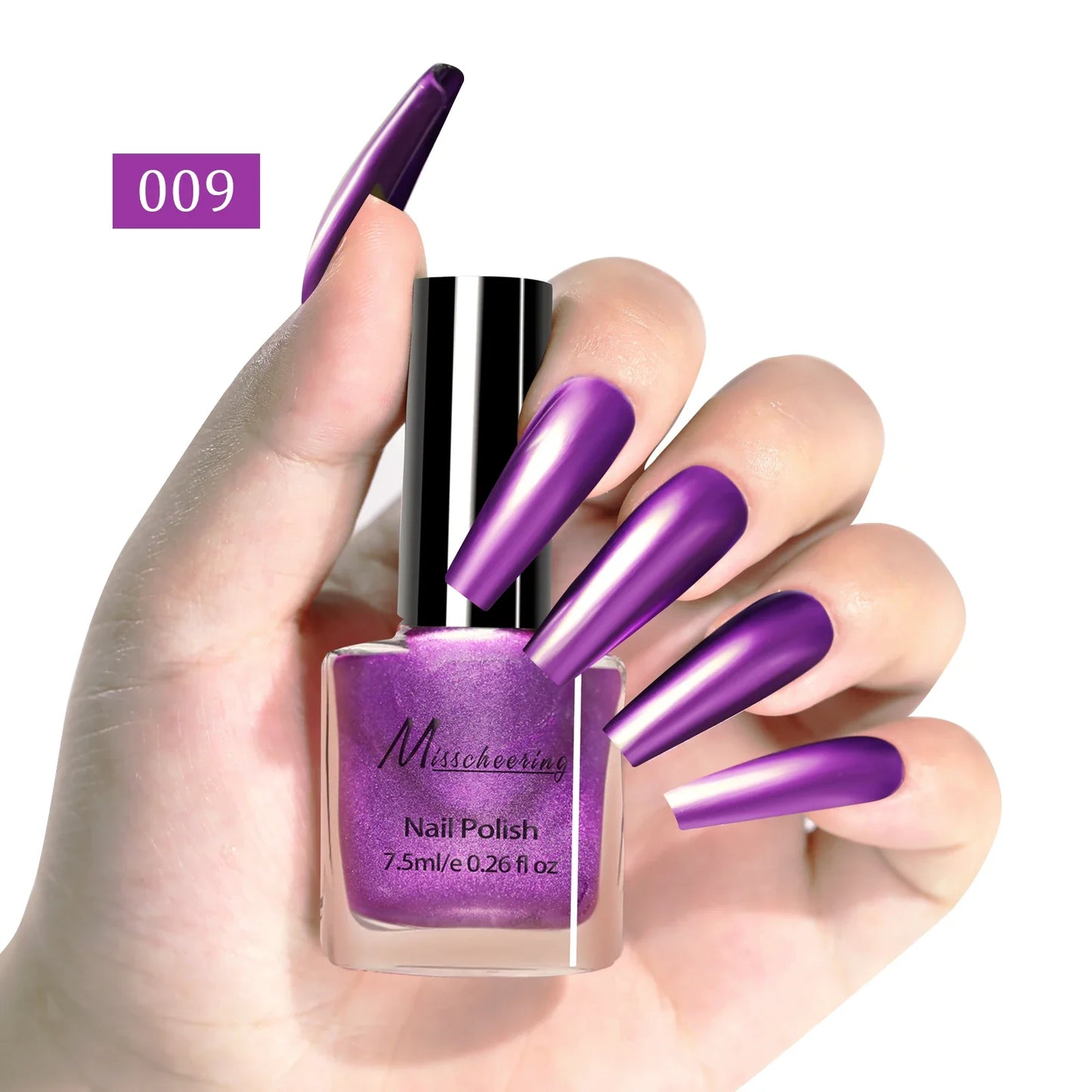 12 colors 7.5ml metal mirror nail polish semi-permanent topcoat nail polish LED gel varnish suitable for girls diy nail charm