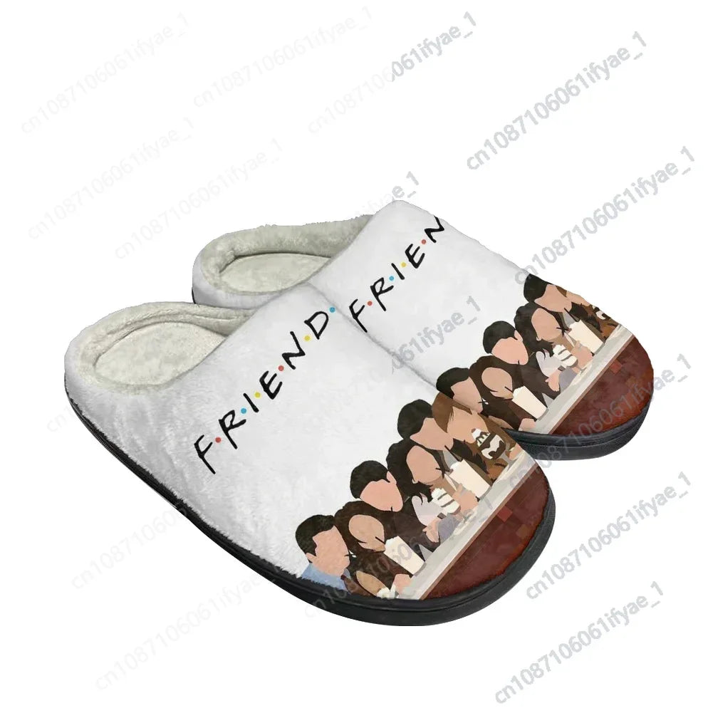 Friends TV Show Home Slippers – Cozy Cotton Plush Sandals for Men and Women | Indoor Warm Winter Shoes - Premium slippers from Lizard Vigilante - Just $29.99! Shop now at Lizard Vigilante