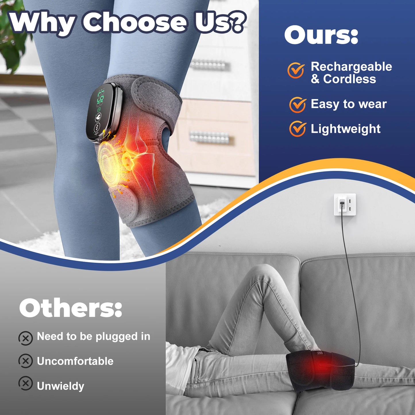 Hellfire 3-In-1 Shockwave Heated Knee Armor