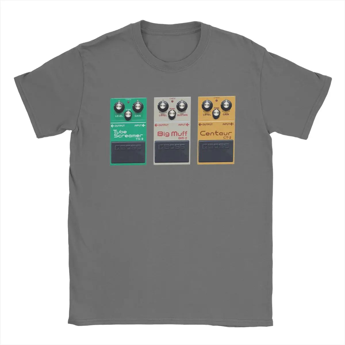 Fictional Pedal Trio Big Muff Guitar Pedal Effect Shoegaze Men's T Shirts Vintage Tees Round Collar T-Shirts Cotton Gift Idea - Premium  from Lizard Vigilante - Just $19.99! Shop now at Lizard Vigilante