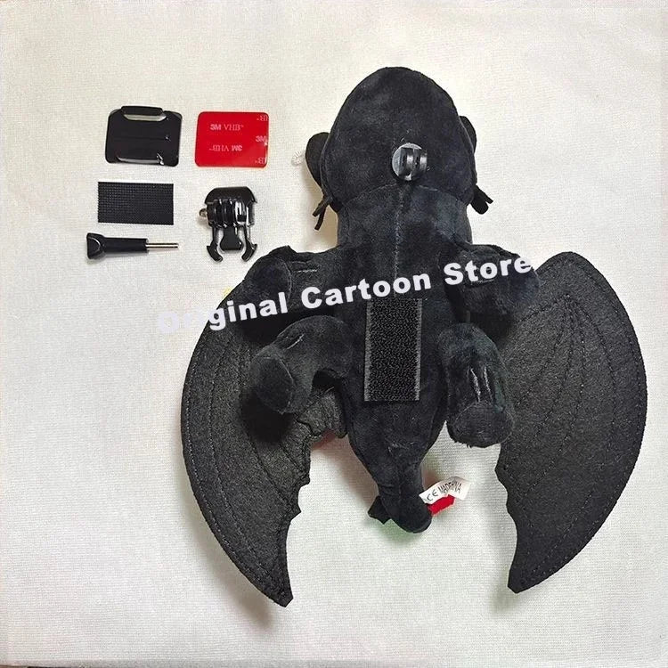 Black Flying Dragon Plush Car Roof Toy – Fun Motorcycle Helmet & Car Interior Decoration - Premium car decoration from Lizard Vigilante - Just $17.88! Shop now at Lizard Vigilante