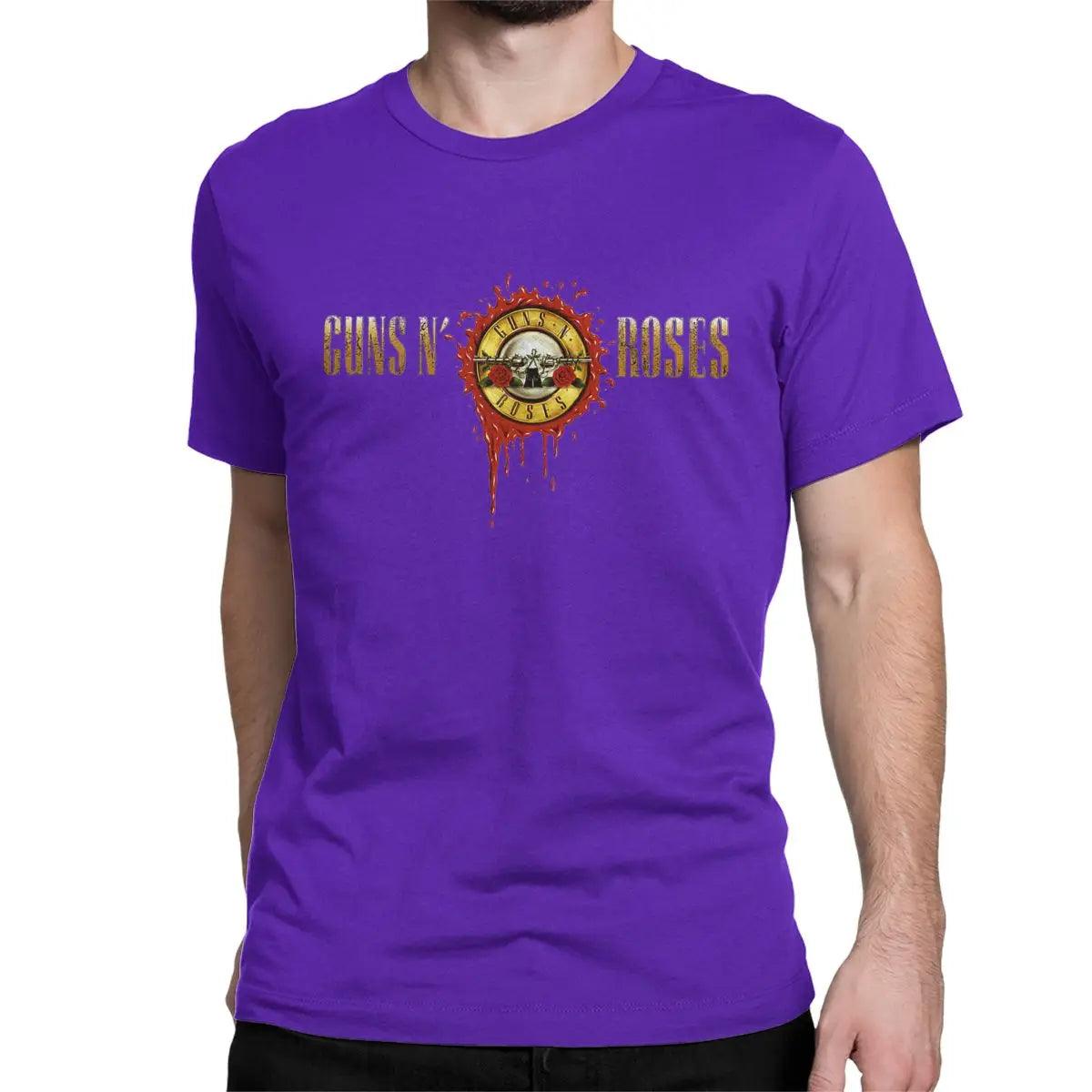 Guns N Rose Heavy Metal T-Shirt Men Women's Round Collar Pure Cotton T Shirts Steampunk Music Tee Shirt Classic Tops - Premium T-Shirt from Lizard Vigilante - Just $23.99! Shop now at Lizard Vigilante