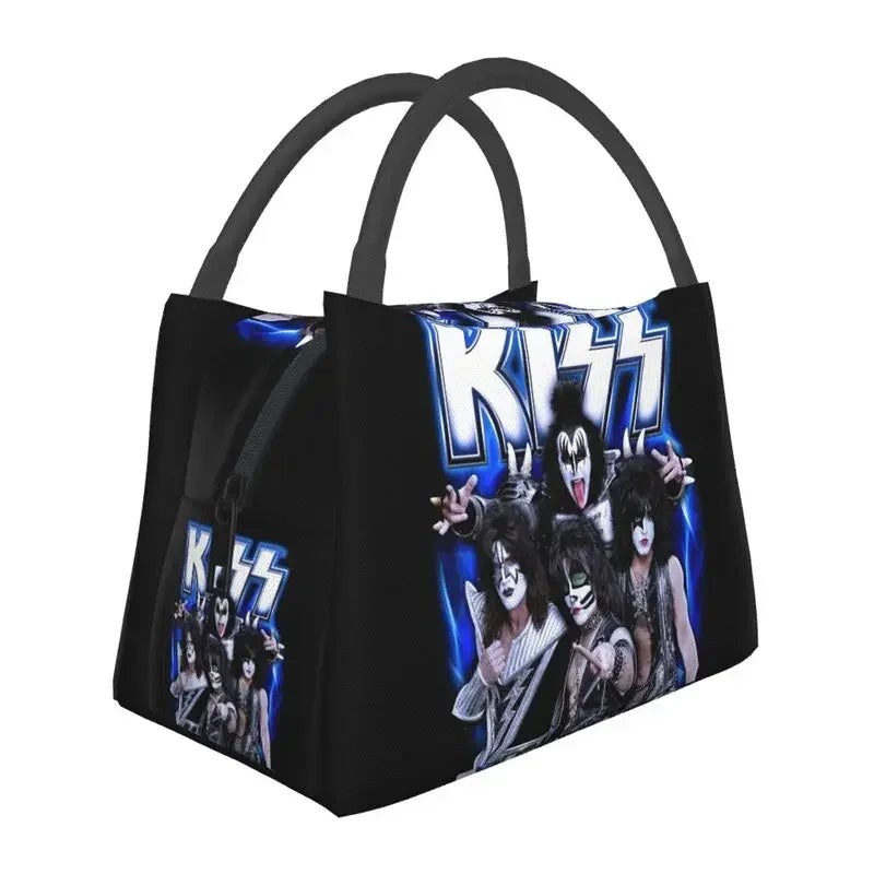 Kiss Heavy Metal Insulated Lunch Bag – Reusable Cooler Thermal Lunch Box for Women - Premium bag from Lizard Vigilante - Just $33.88! Shop now at Lizard Vigilante