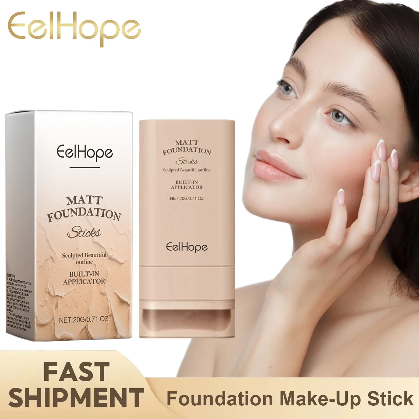 Eelhope Concealer Foundation Cream Long-Lasting Makeup Full Coverage Lightweight Waterproof Foundation Face Concealer Cosmetics