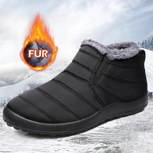 Winter-Ready Snow Boots for Men – Comfortable, Waterproof, and Insulated Ankle Boots for Work and Play! - Premium boots from Lizard Vigilante - Just $28.88! Shop now at Lizard Vigilante