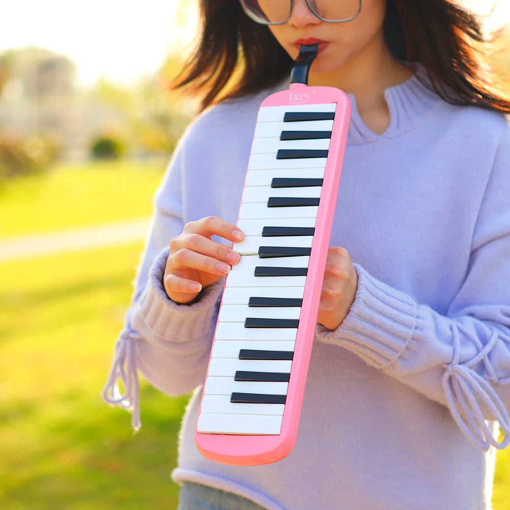 IRIN 32 Keys Melodica Piano Keyboard Style Musical Instrument Harmonica Mouth Organ With Carrying Bag Mouthpiece Educational Gift - Lizard Vigilante