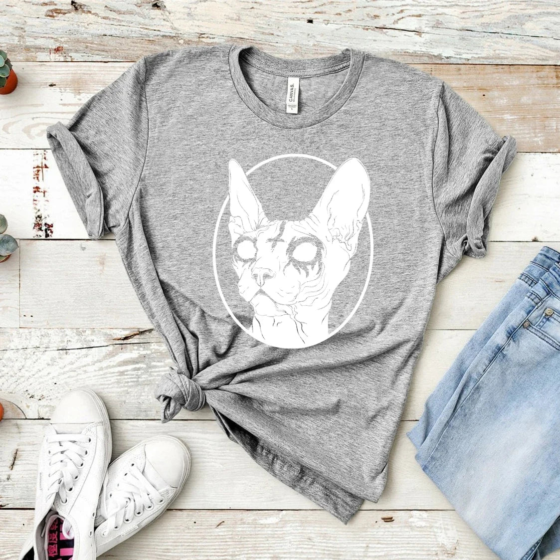 Death Metal Sphynx Cat Shirt  Black Metal T-Shirt Witchy Shirt Gothic Tee Steampunk Hipster Graphic Tee - Premium T-Shirt from Lizard Vigilante - Just $23.88! Shop now at Lizard Vigilante