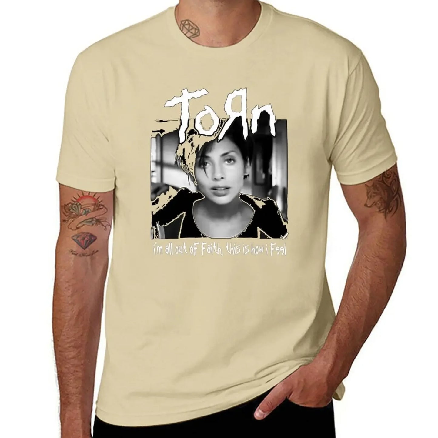 Natalie Imbruglia: KORN Torn T-Shirt - Premium t-shirt from Lizard Vigilante - Just $27.88! Shop now at Lizard Vigilante