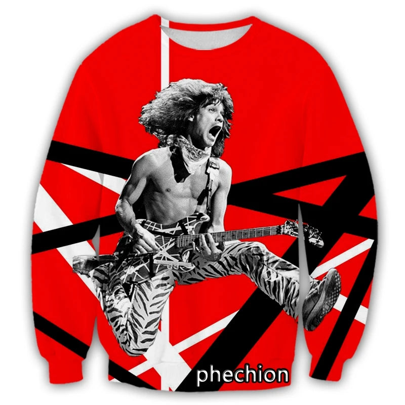 3D Printed Van Halen Unisex Sweatshirt Band Casual Fashion Streetwear Men Loose Sporting Sweatshirt - Premium sweatshirt from Lizard Vigilante - Just $43.88! Shop now at Lizard Vigilante