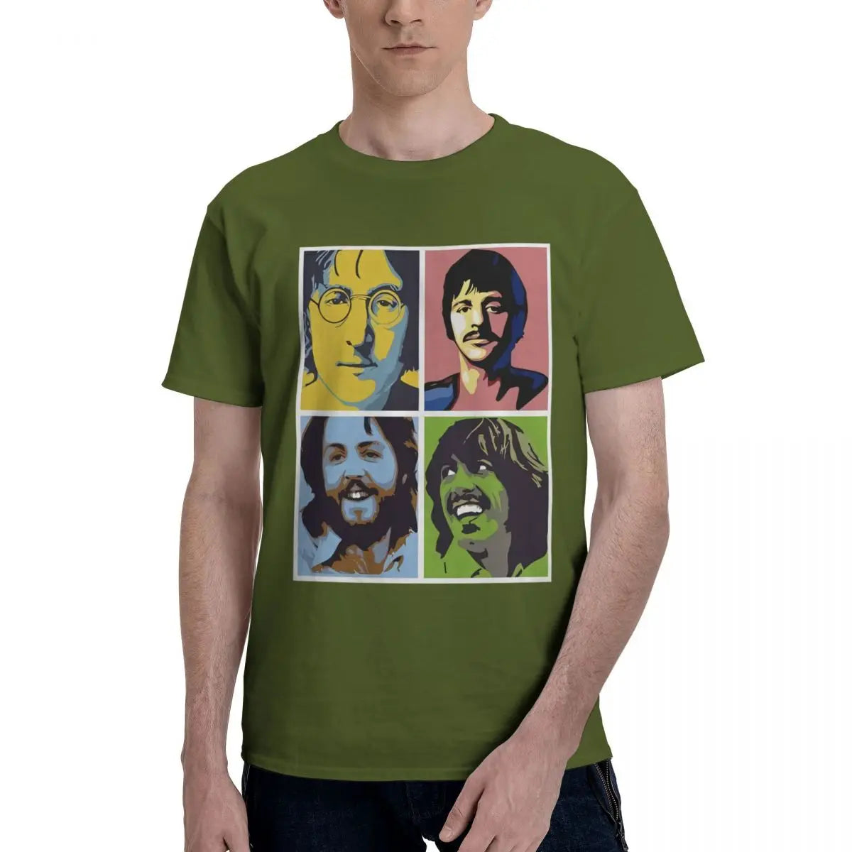 The Beatle Band Printed T-Shirt Men Fashion Casual Short Sleeve Cotton Tshirt Summer Tees - Premium t-shirt from Lizard Vigilante - Just $26.99! Shop now at Lizard Vigilante