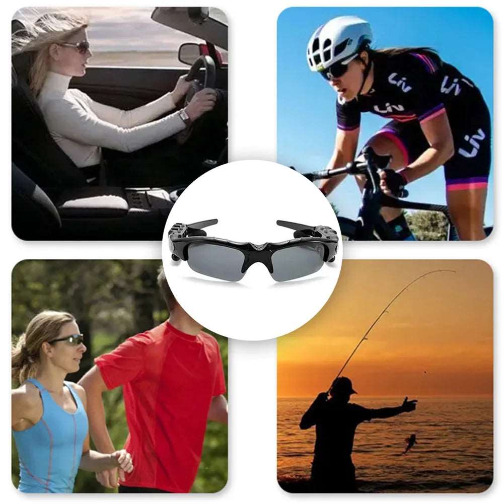 5.0 Smart Bluetooth Audio Glasses Outdoor Sports Cycling Surround Sound Headphones Listen To Music Call Polarized Sunglasses - Lizard Vigilante