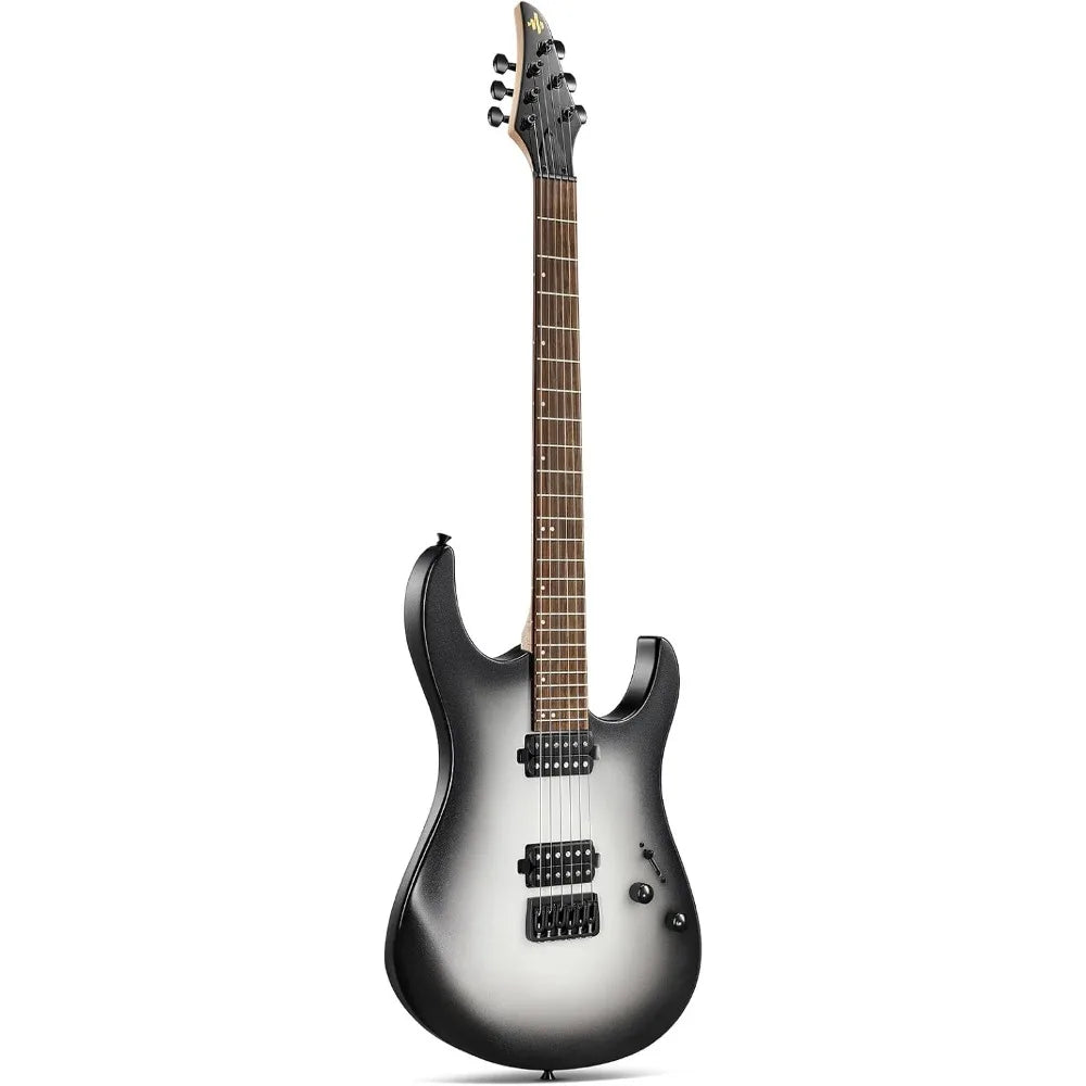 Gradient Black Solid Body Electric Guitar - 39-Inch Rock Music Beginner Kit with H-H High-Out Pickups, Curved Maple Neck, & Accessories - Premium Electric Guitar from Lizard Vigilante - Just $311.08! Shop now at Lizard Vigilante