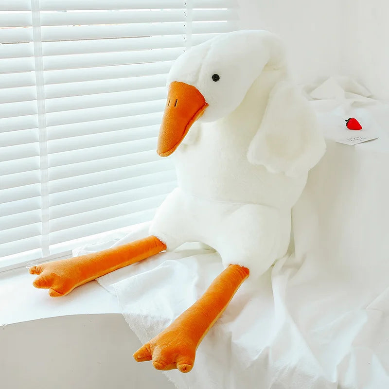 Giant White Goose Plush Toy – 90-190cm Soft Throw Pillow | Adorable Goose Doll for Bedtime and Birthdays - Premium toy from Lizard Vigilante - Just $17.99! Shop now at Lizard Vigilante