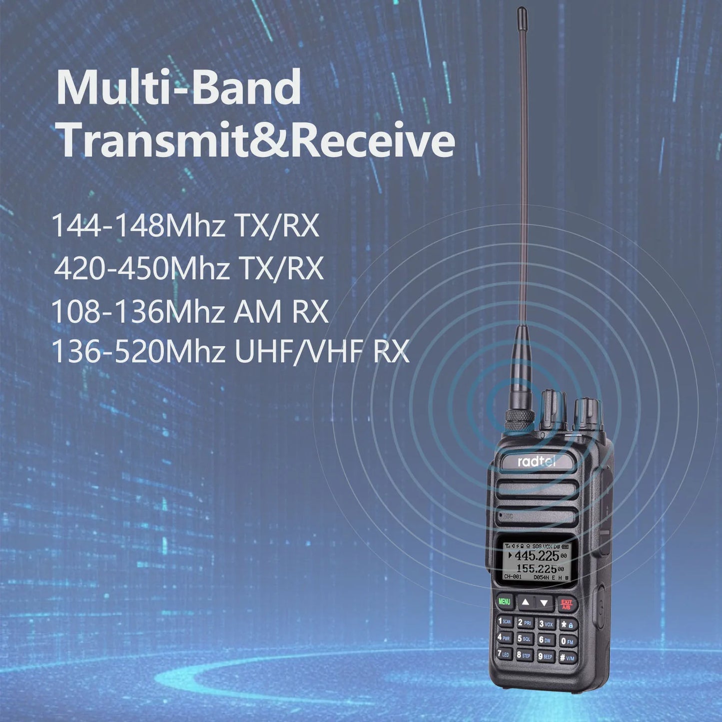 Radtel RT-830 NOAA Weather Channel 6 Bands Amateur Ham Two Way Radio 128CH  Walkie Talkie Air Band Color Police Scanner  Marine - Premium  from Lizard Vigilante - Just $64.79! Shop now at Lizard Vigilante