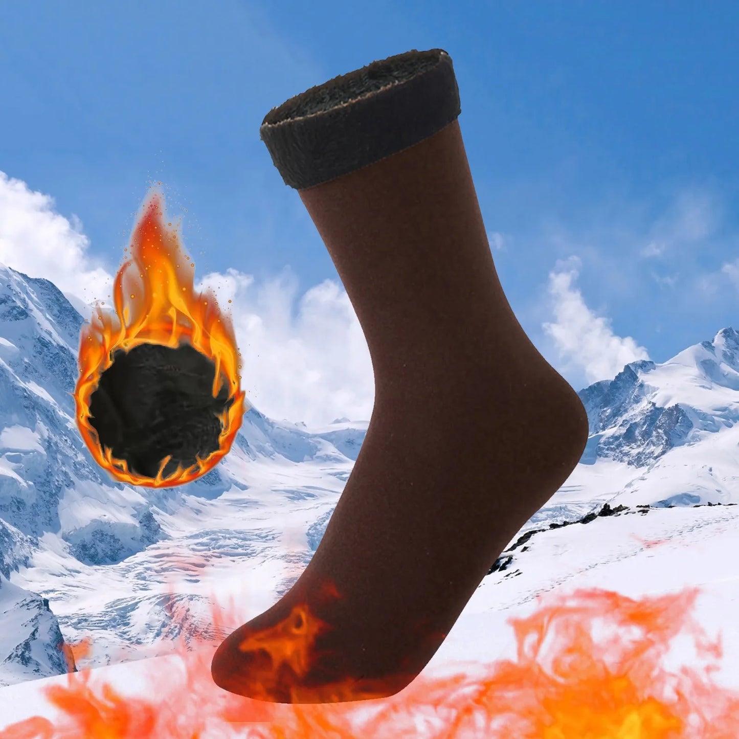 Winter Warm Thermal Socks for Men and Women | Extra Thick Insulated Heated Crew Boot Socks for Extreme Cold Weather - Premium socks from Lizard Vigilante - Just $12.88! Shop now at Lizard Vigilante