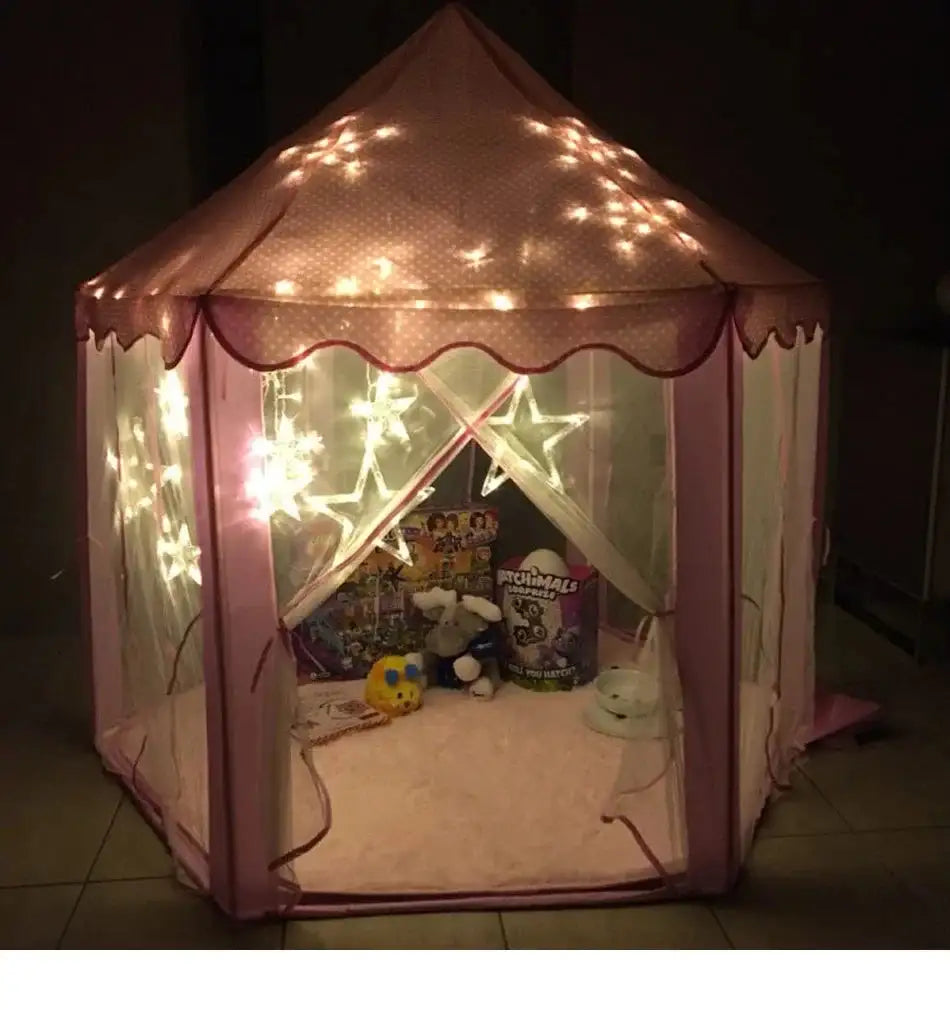 Portable Kids Toy Tipi Tent Princess Pink Girl Castle Play House Children Small House Folding Playtent Party Castle Child Room