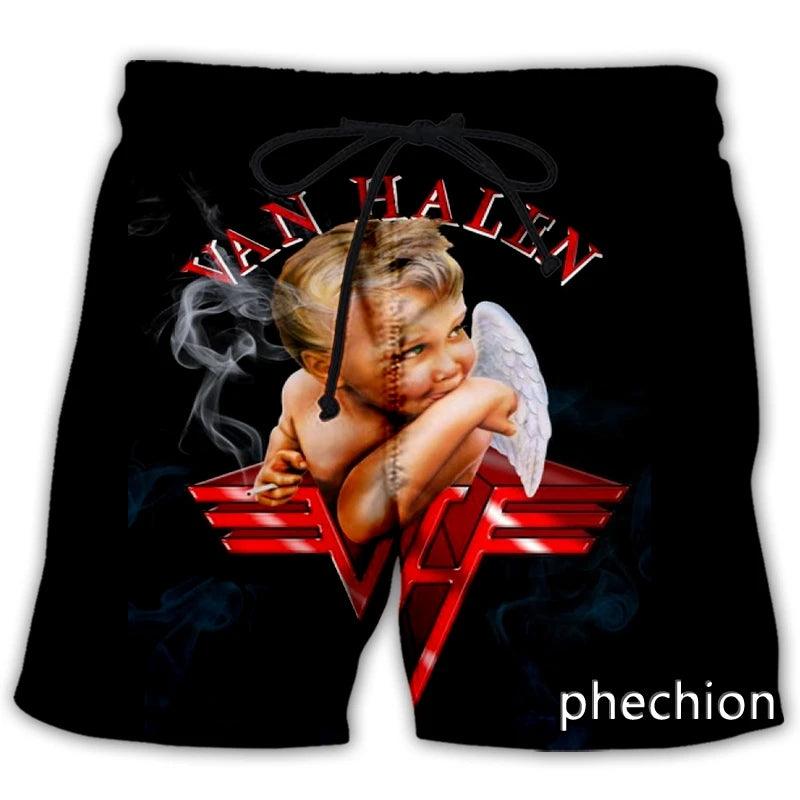 Men/Women Van Halen Band 3D Printed Casual Shorts Streetwear Men Loose Sporting Shorts L141 - Premium  from Lizard Vigilante - Just $26.99! Shop now at Lizard Vigilante