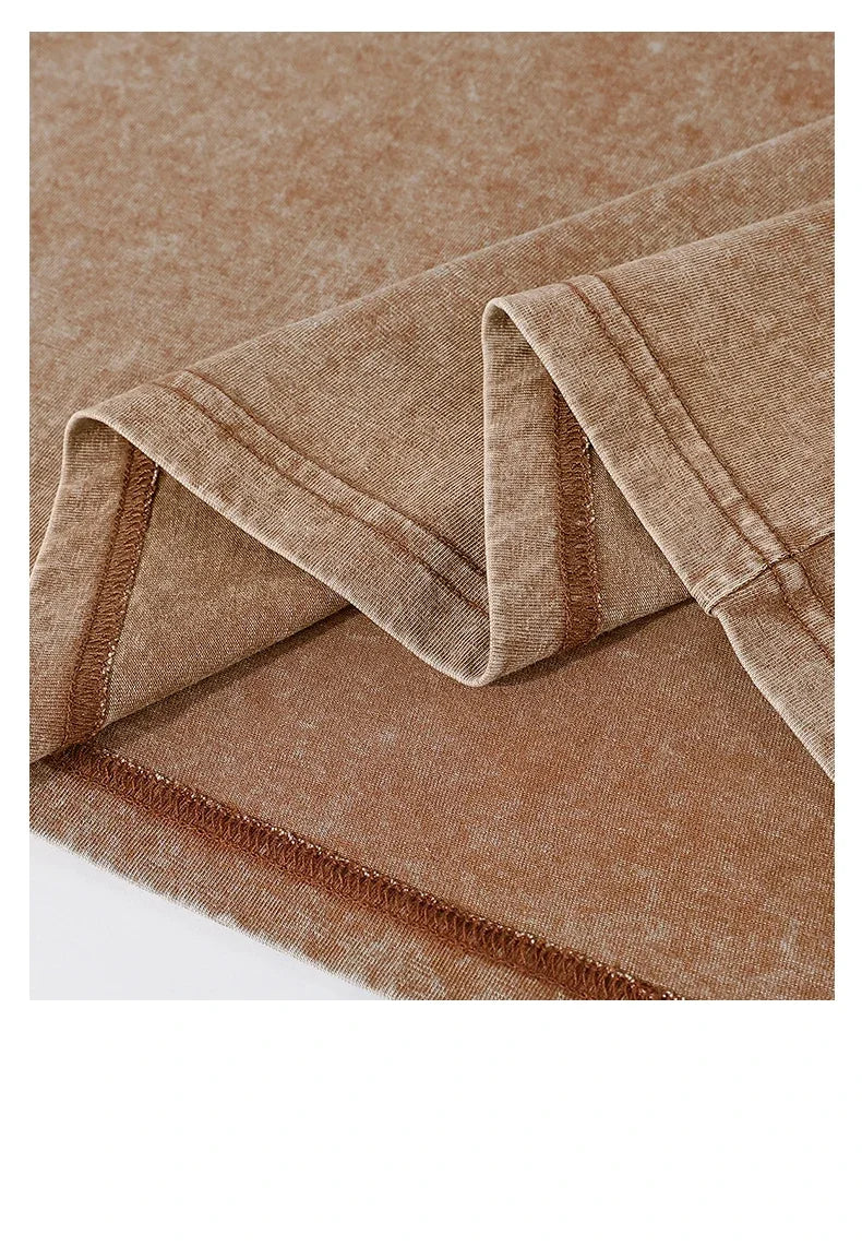 250gsm Vintage Acid Wash Punk Tee – Retro Streetwear T-Shirt for Men & Women | Harajuku Hip-Hop Grunge Cotton Short Sleeve | Namou Drane Exclusive - Premium tee from dsers - Just $27.77! Shop now at Lizard Vigilante