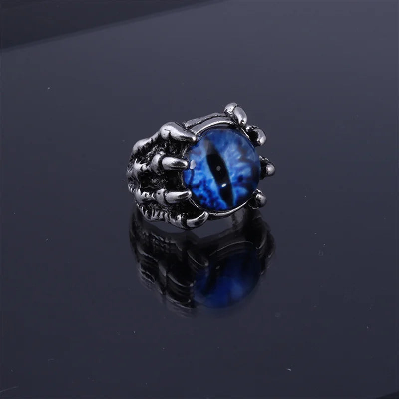 Wu's Retro Jewelry Rings | Unisex Gothic Punk Skull Rock Hip Hop Adjustable Rings with Evil Eye & Dragon Claw - Premium ring from Lizard Vigilante - Just $18.88! Shop now at Lizard Vigilante