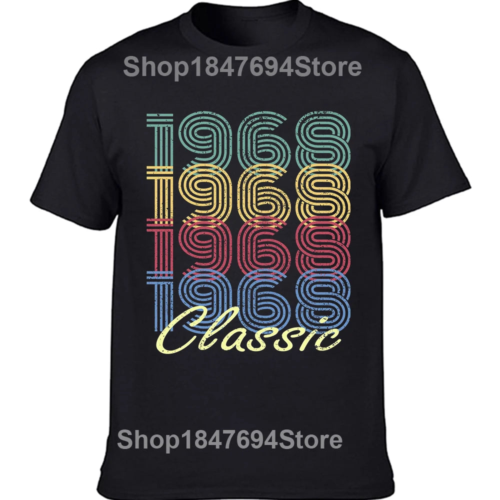 Original 1968 Vintage 56th Birthday Tee – Funny Cotton Graphic Shirt for Men, Retro Summer Streetwear Classic - Premium tee from dsers - Just $28.22! Shop now at Lizard Vigilante