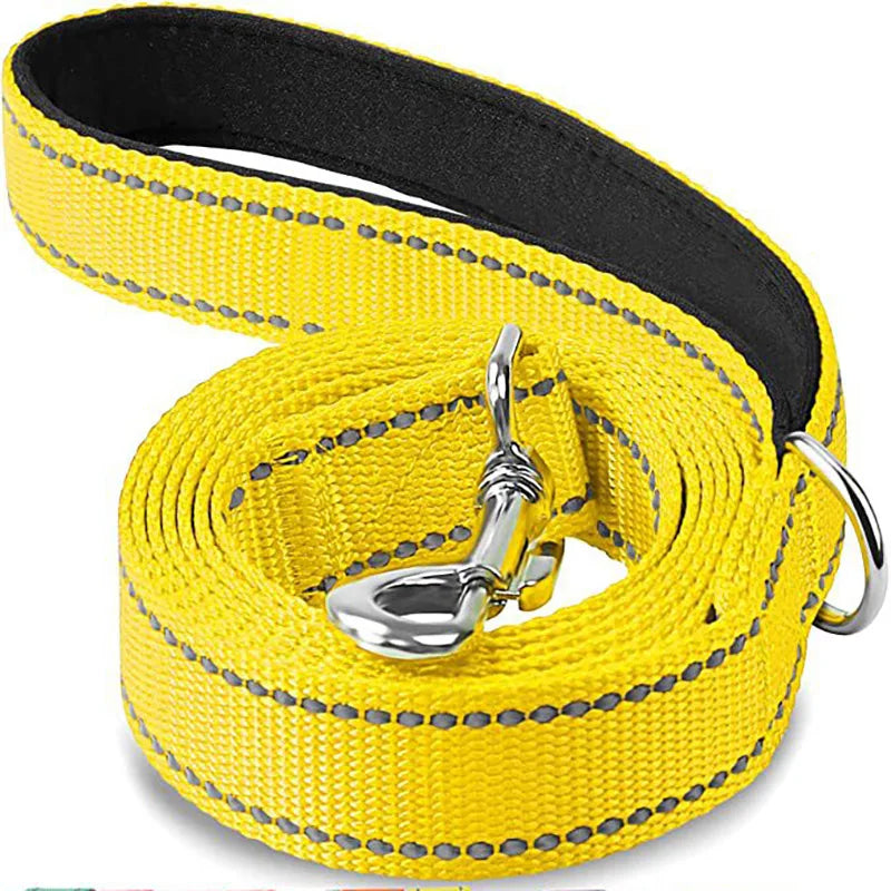 1.2/1.5/1.8M/Night Reflective Pet Towing Rope Collar Nylon Reinforcement Rope Walking Dog Towing Rope Collar Strap Dog Rope