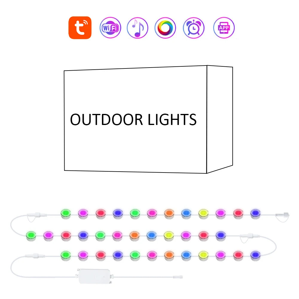 RGBIC String Downlight Smart LED String Light Work with Alexa Color Changing Indoor Wall Light Fixture for Party Music Sync - Premium  from Lizard Vigilante - Just $53.99! Shop now at Lizard Vigilante