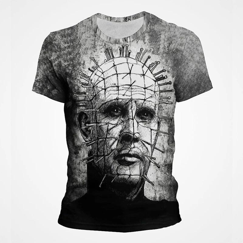 Horror Movie Hellraiser T-Shirts Scary 3D Printed Streetwear Men Women Casual Fashion Oversized T Shirt Kids Tees Tops Clothing - Premium T-shirts from Lizard Vigilante - Just $22.99! Shop now at Lizard Vigilante