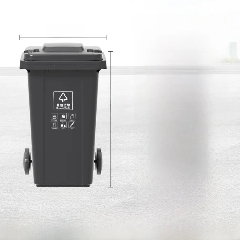 Large Capaci Outdoor Kitchen Waste Bin 240L with Wheels for ering Commercial Use Big Size Tra Can Recycling Bin