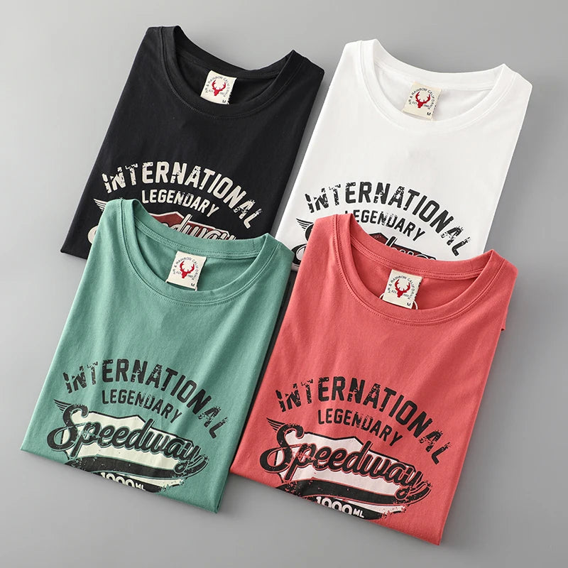 2025 Summer American Retro Sleeveless O-Neck Letter Print T-Shirt – 100% Cotton Men’s Basketball Sports Casual Vest - Premium tee from dsers - Just $30.99! Shop now at Lizard Vigilante
