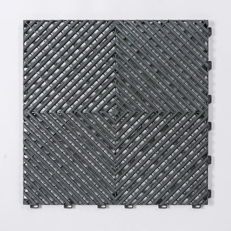 Vented Modular Interlocking PVC Garage Floor Tiles – Heavy Duty Plastic Garage Flooring for Car Detailing, Workshops, and Outdoor Use - Premium garage floor tiles from Lizard Vigilante - Just $1056.99! Shop now at Lizard Vigilante