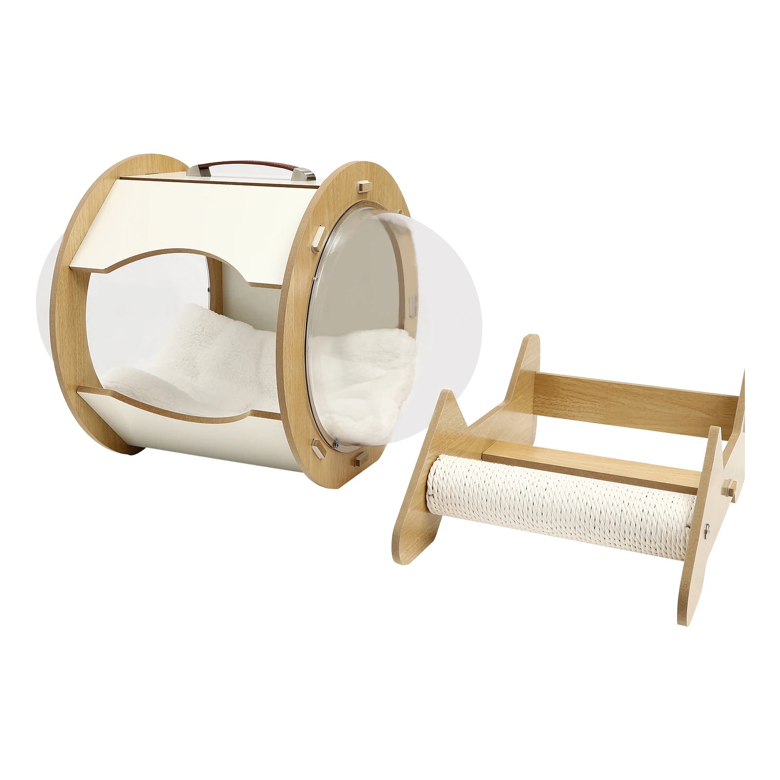 Cat Dog Fibreboard Modern Pet Bed House Spaceship Space Capsule with Cushion Capsule cat nest - Premium  from Lizard Vigilante - Just $114.99! Shop now at Lizard Vigilante