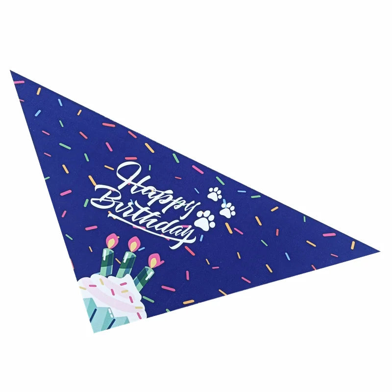 Dog Birthday Boy&Girl Bandana Pet Happy Birthday Party Supplies Triangle Bibs Scarf Accessories For Doggy Large Dog