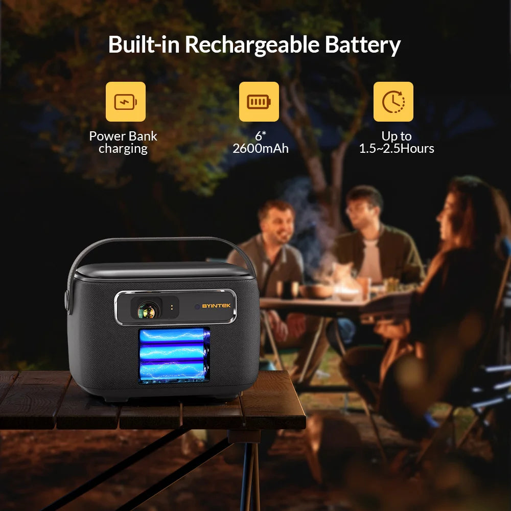 BYINTEK R20 Max Mini Projector 4K DLP Smart WiFi Android 11.0 LED 1080P Outdoor Home Theater Projectors With 15600mAh Battery - Premium  from Lizard Vigilante - Just $931.99! Shop now at Lizard Vigilante