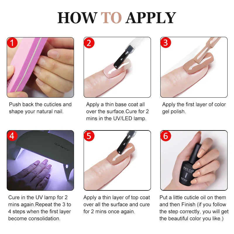 NAILCO 30pcs All-Season Gel Nail Polish Set Nude Pink White Semi Permanent Soak Off UV Gel Manicures DIY Painting Gel Varnish