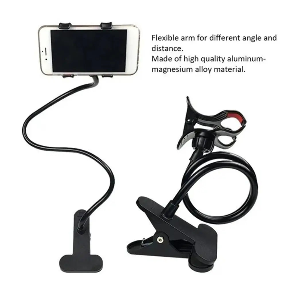 Universal Lazy Bracket 360 Degree Mobile Phone Holder Portable Flexible Bed Desktop Bracket Smartphones Table Clip Stand Base Support - Premium phone holder from Lizard Vigilante - Just $22.95! Shop now at Lizard Vigilante