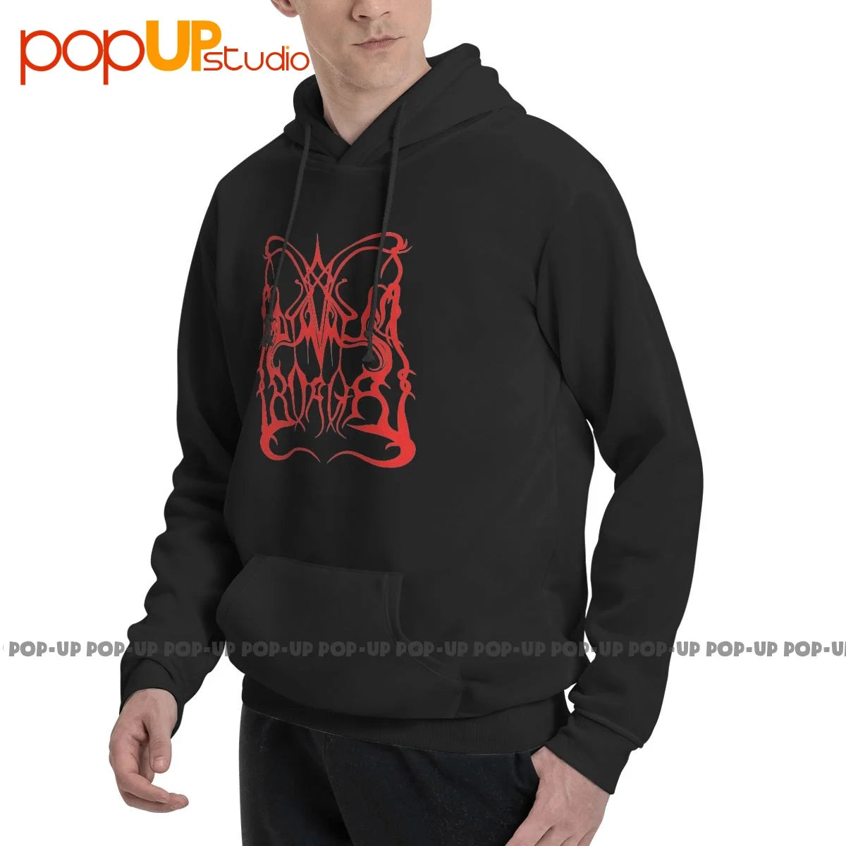 Dimmu Borgir Logo Death Metal Hoodie – Retro Vintage Rock Band Sweatshirt, Casual Hooded Pullover for Fans of Dark Music & Metal Culture - Premium Long-sleeve hoodie from Lizard Vigilante - Just $24.99! Shop now at Lizard Vigilante