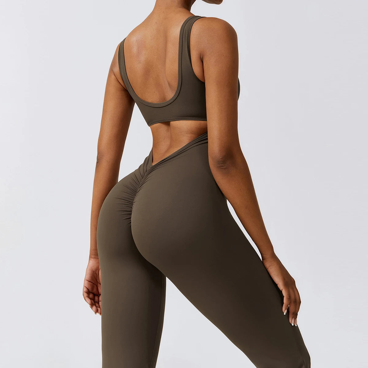 Sexy Back V Jumpsuit Gym Set Women Training Yoga Suit Sportswear Women Sports Jumpsuit Fitness Rompers Stretch Workout Bodysuits - Premium  from Lizard Vigilante - Just $36.99! Shop now at Lizard Vigilante